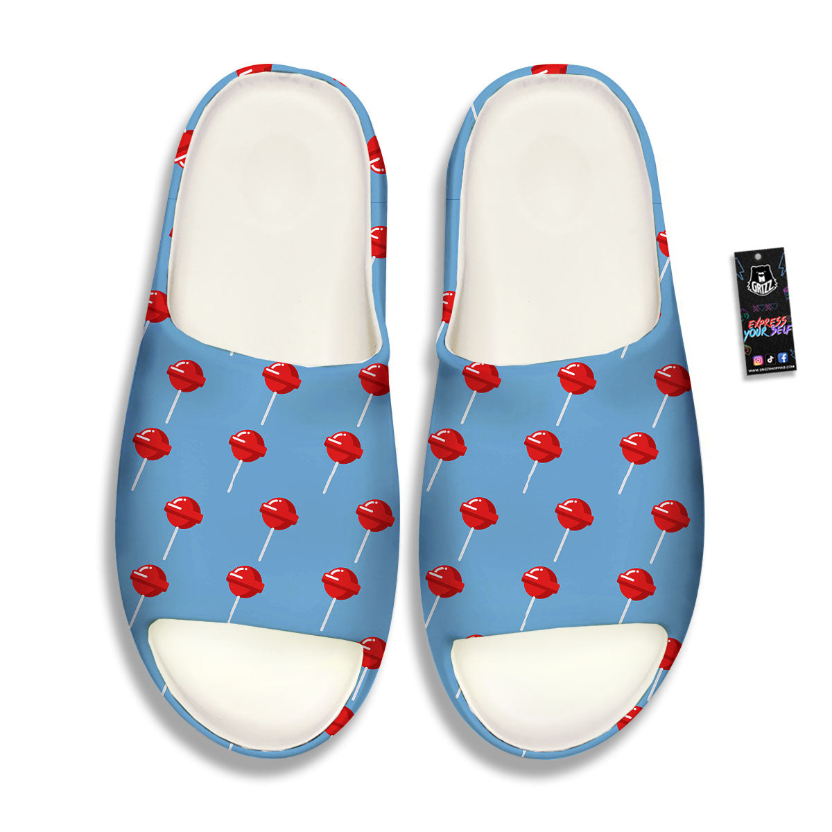 Lollipop Retro Print Pattern Sandals-grizzshop