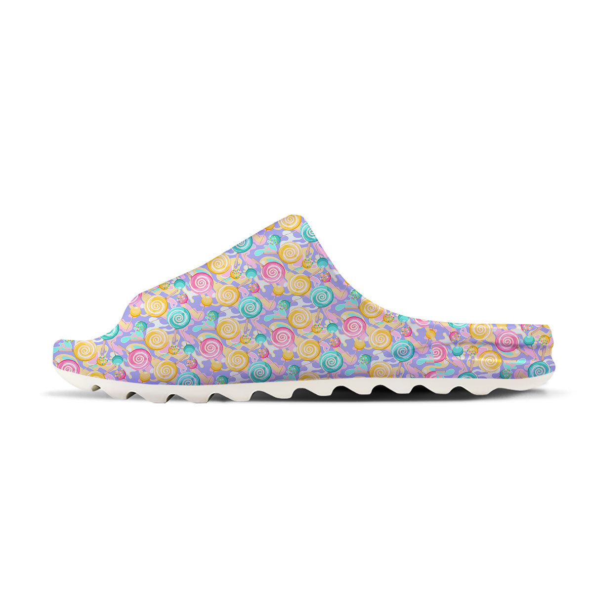 Lollipop Swirl Colorful Print Pattern Sandals-grizzshop