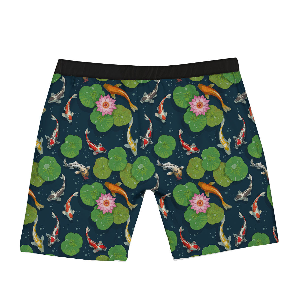 Lotus And Koi Carp Print Pattern Boxer Briefs-grizzshop