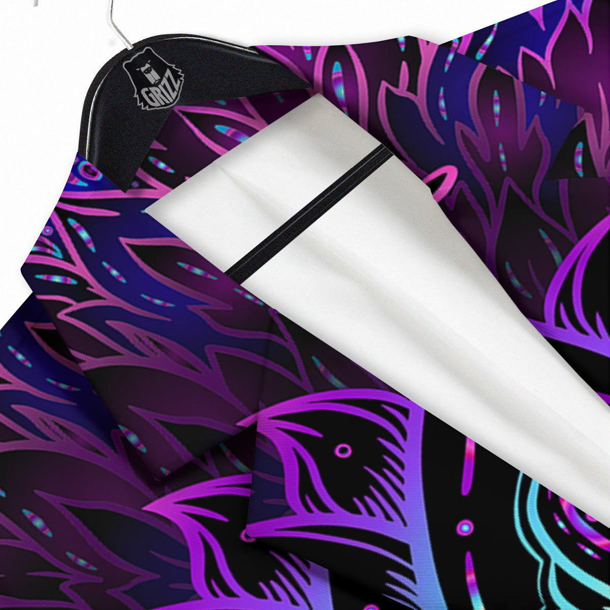 Lotus Boho Spiritual Print Men's Sport Coat-grizzshop