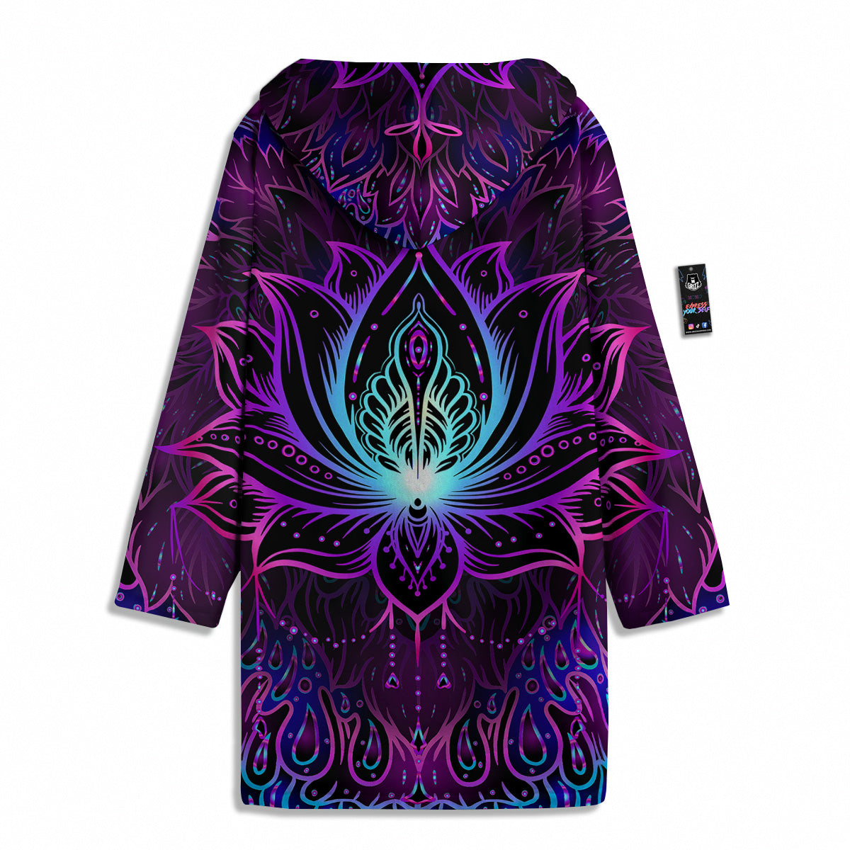Lotus Boho Spiritual Print Men's Windbreaker Jacket-grizzshop