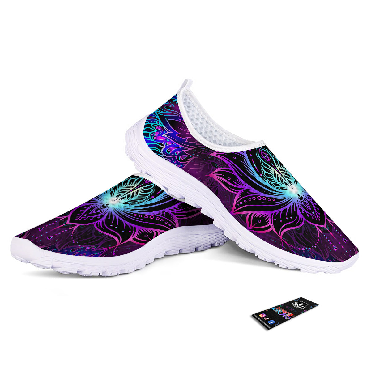Lotus Boho Spiritual Print Nurse Shoes-grizzshop
