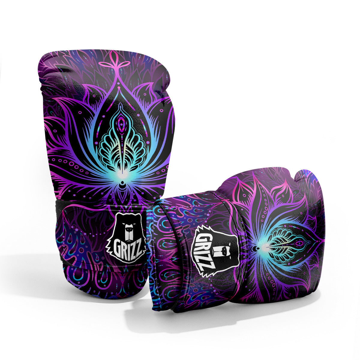 Lotus Boho Spiritual Print Pro Boxing Glove
