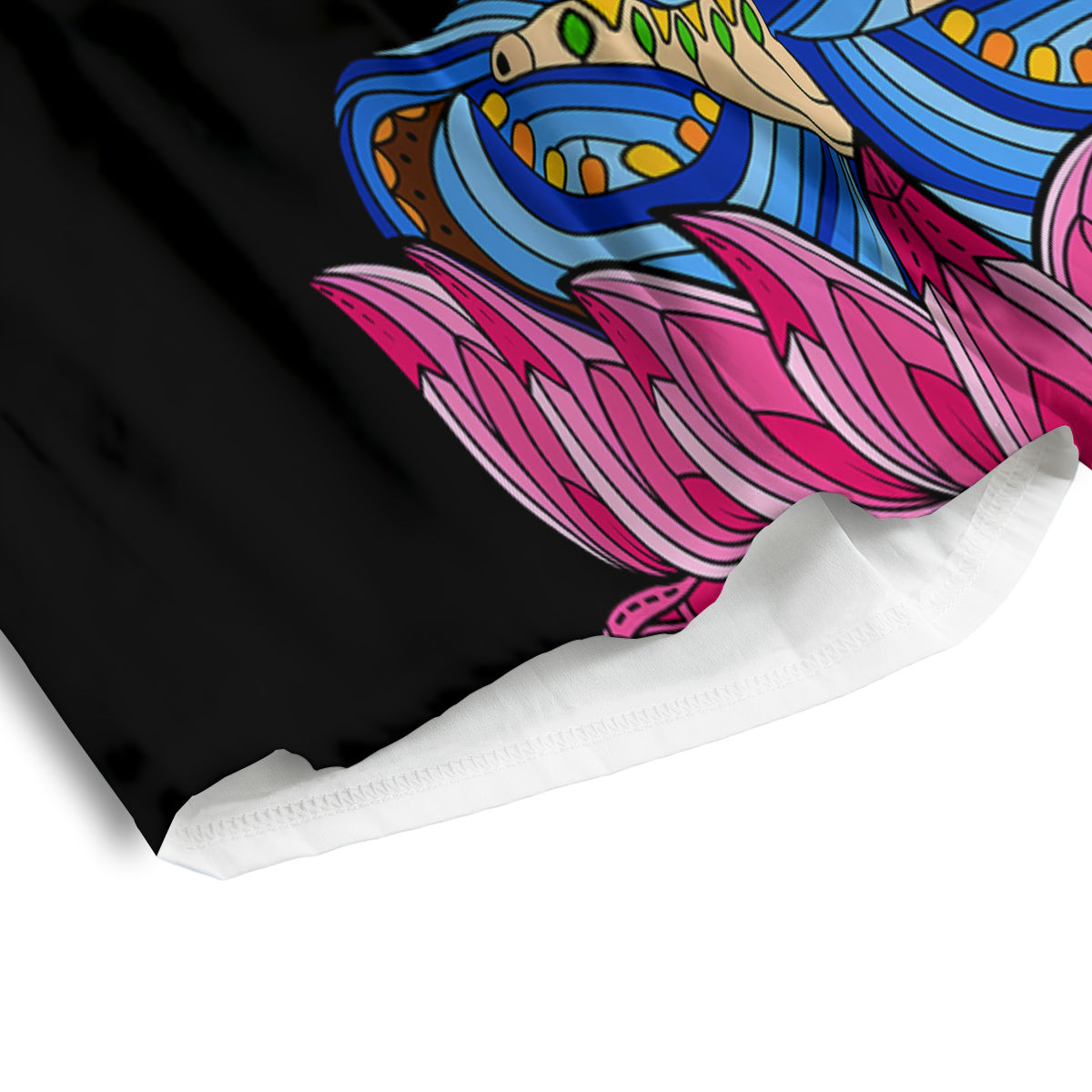 Lotus Buddha Colorful Print Men's Athletic Shorts