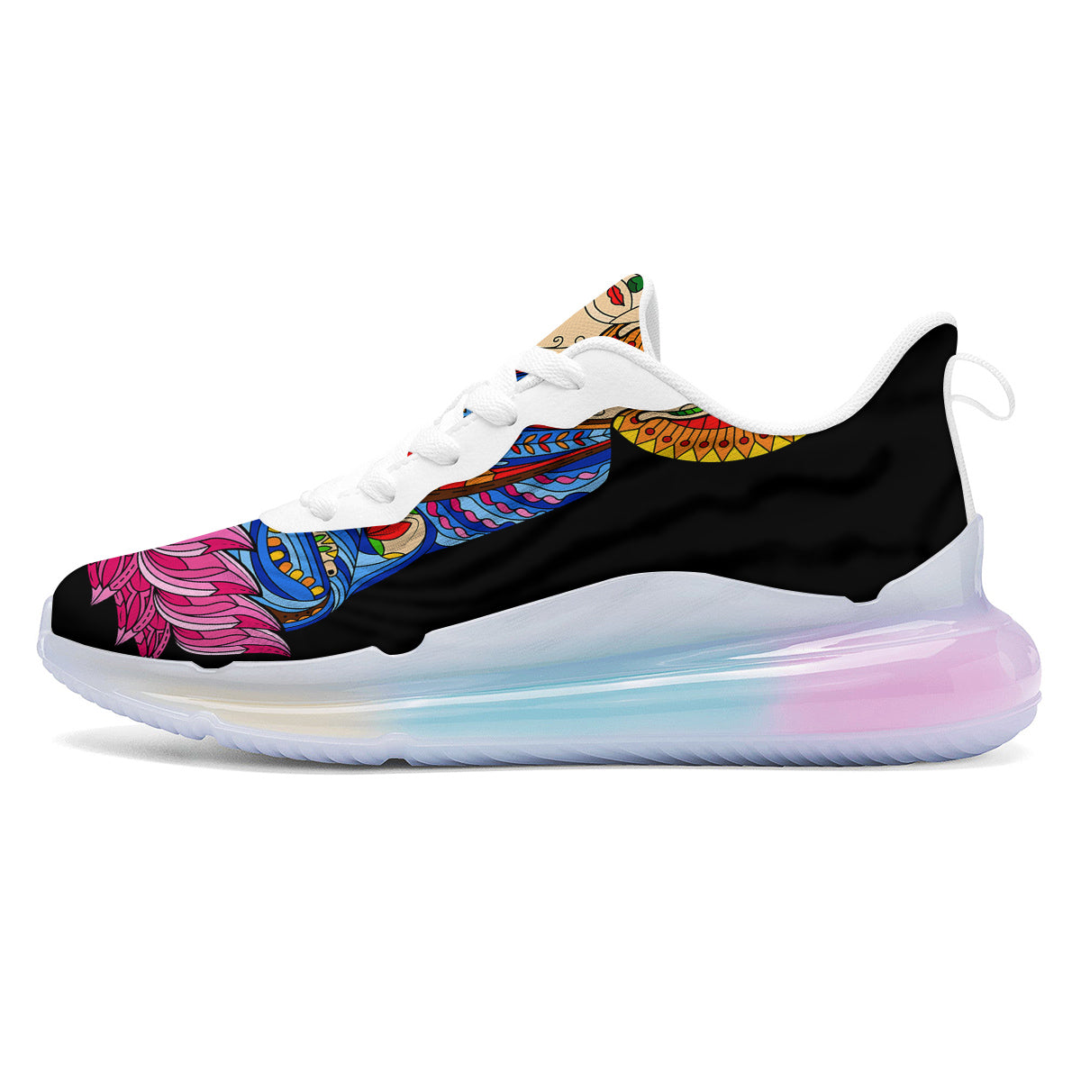 Lotus Buddha Colorful Print Running Sneakers-grizzshop