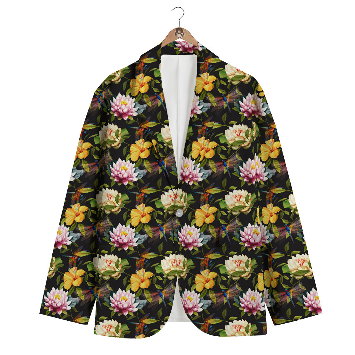 Lotus Dragon fly Men's Blazer-grizzshop