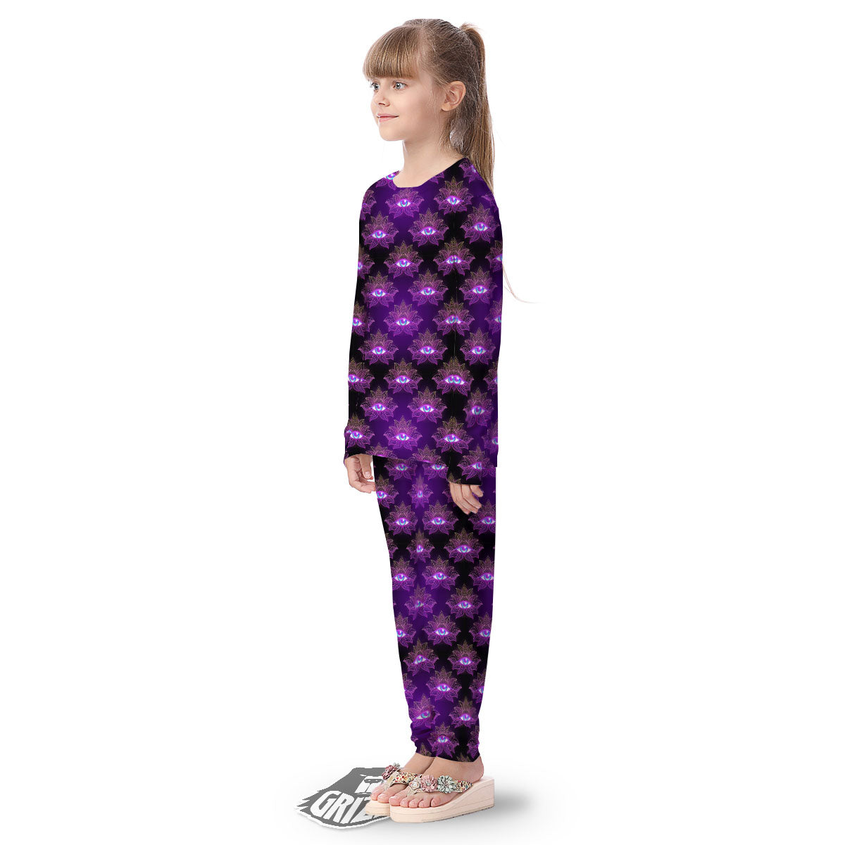 Lotus Eye Of Providence Print Pattern Kid's Pajamas-grizzshop