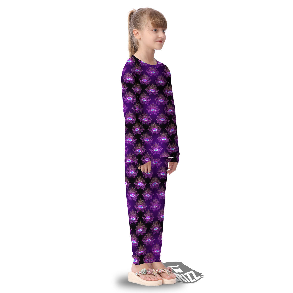 Lotus Eye Of Providence Print Pattern Kid's Pajamas-grizzshop