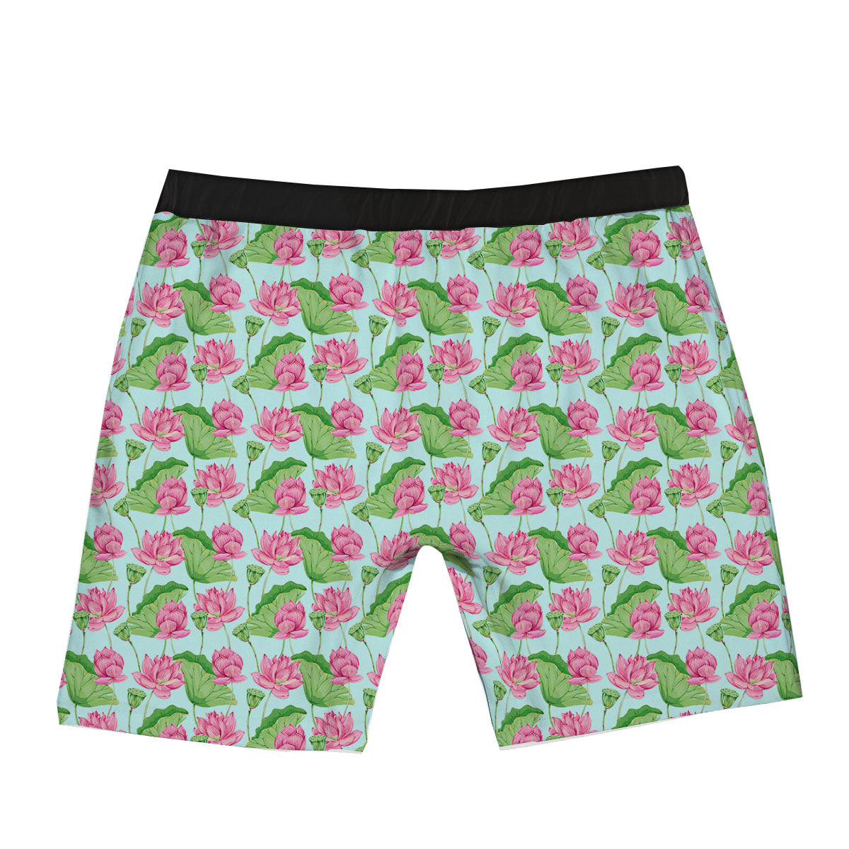 Lotus Leaf And Flower On The Water Print Pattern Boxer Briefs-grizzshop