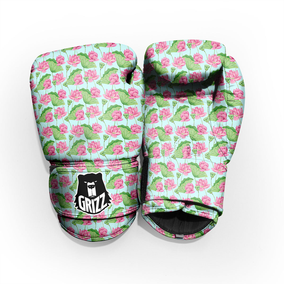 Lotus Leaf And Flower On The Water Print Pattern Sparring Gloves-grizzshop