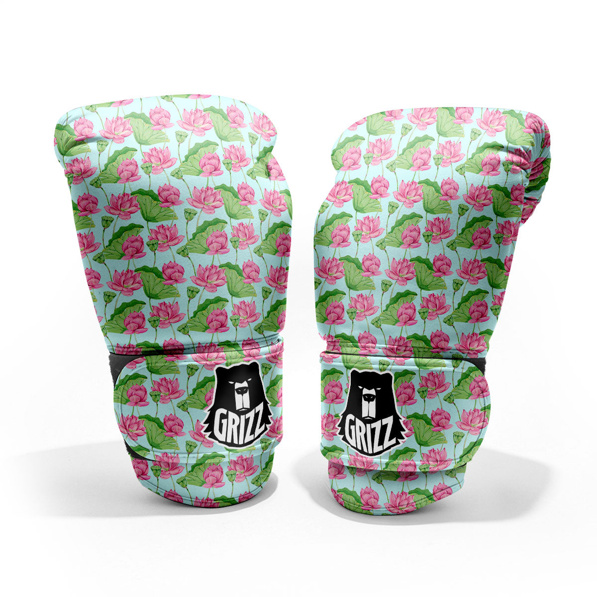 Lotus Leaf And Flower On The Water Print Pattern Pro Boxing Glove