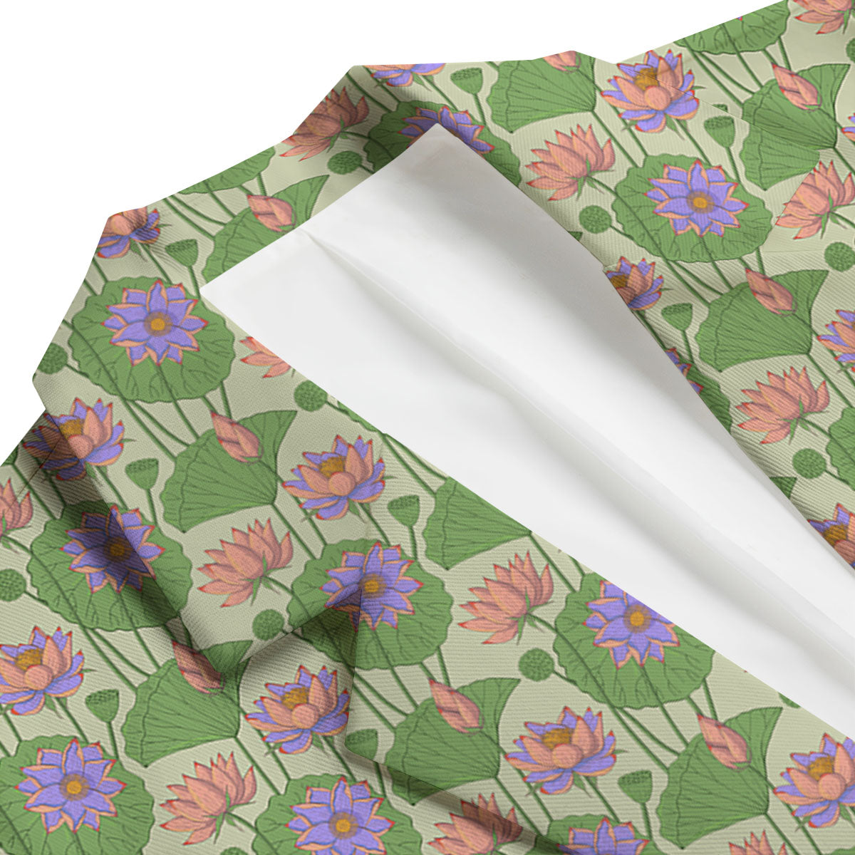 Lotus Leaf And Flower Print Pattern Men's Blazer-grizzshop