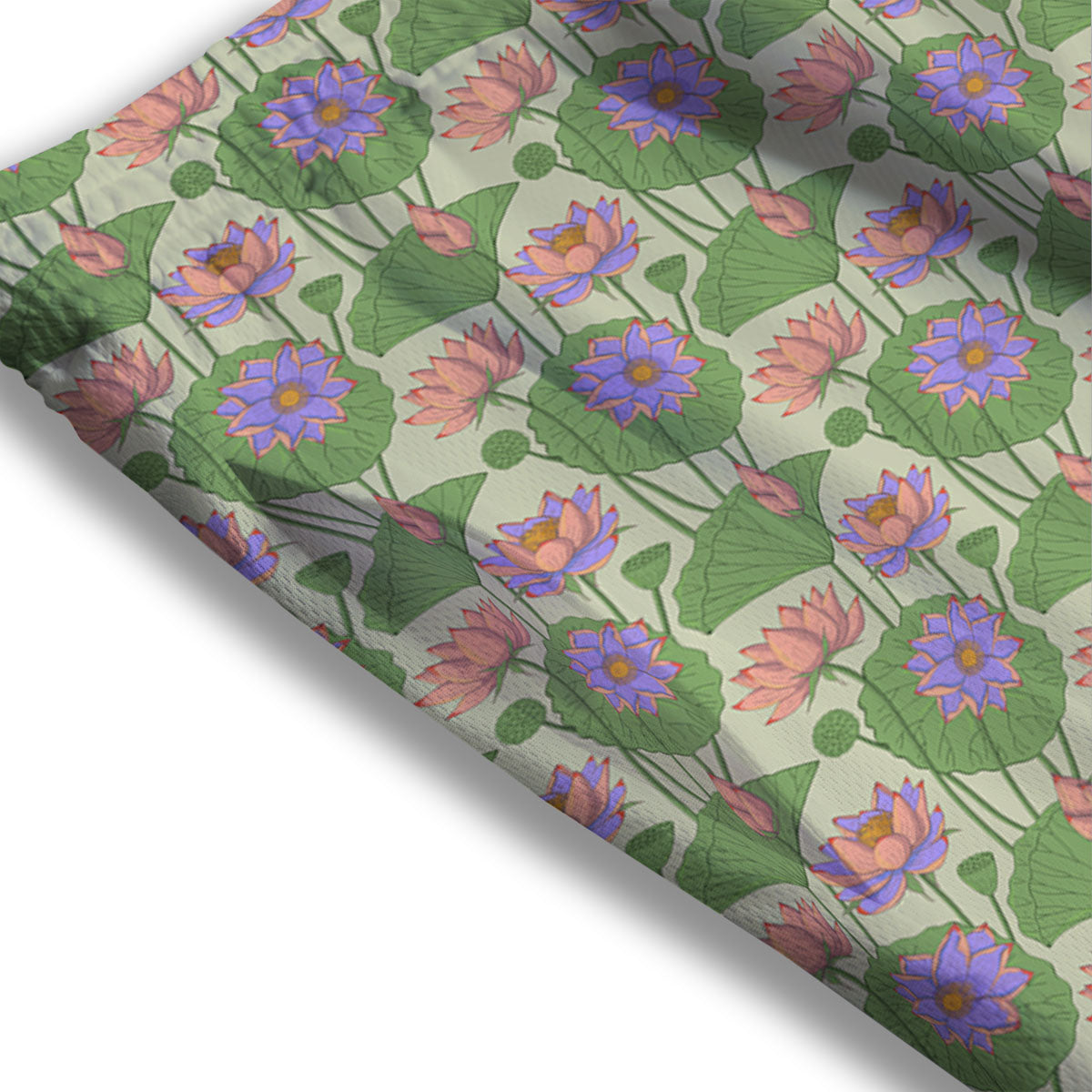 Lotus Leaf And Flower Print Pattern Mesh Shorts-grizzshop