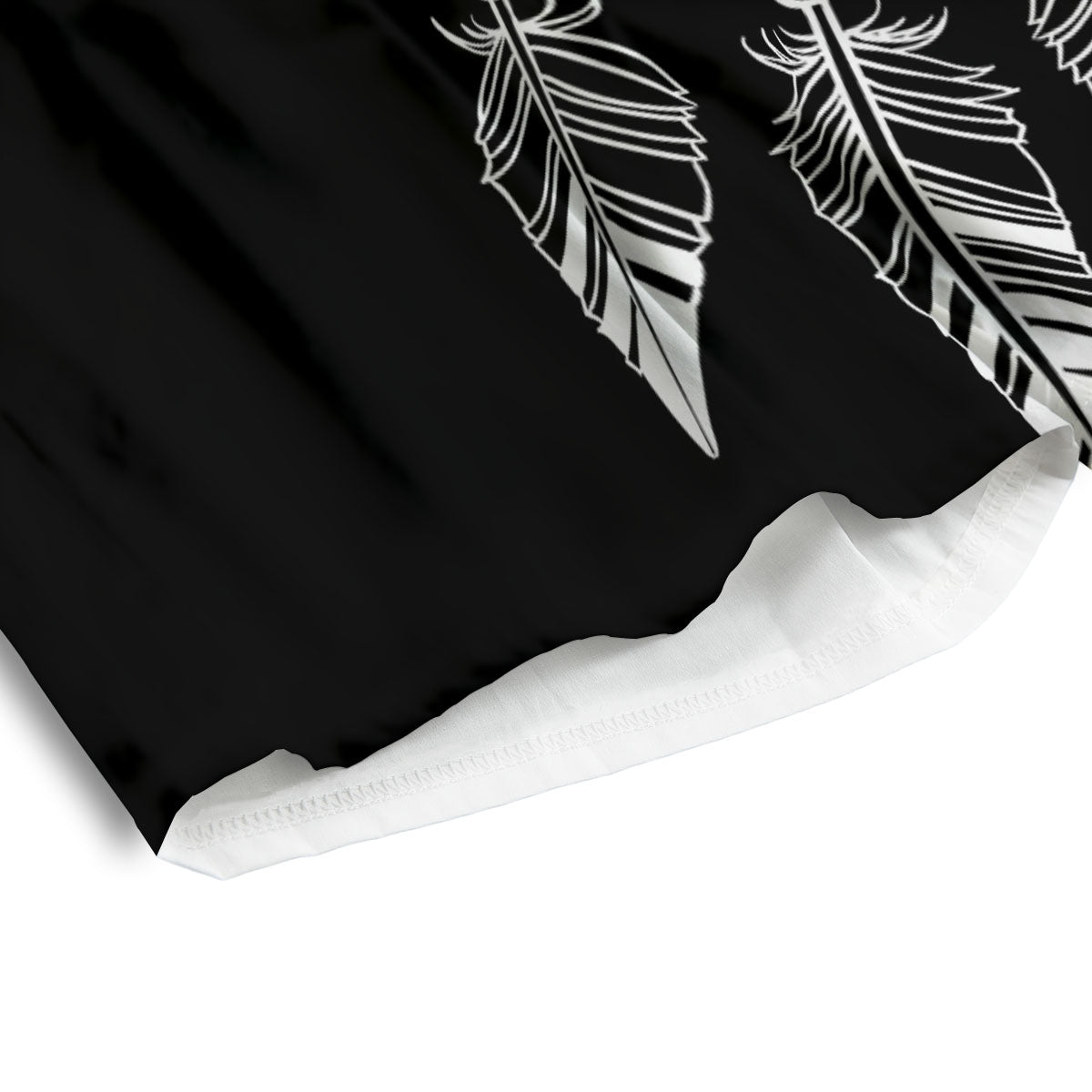 Lotus Mandala White And Black Print Men's Athletic Shorts