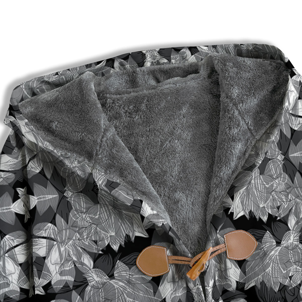 Lotus Monochrome Print Pattern Men's Windbreaker Jacket-grizzshop