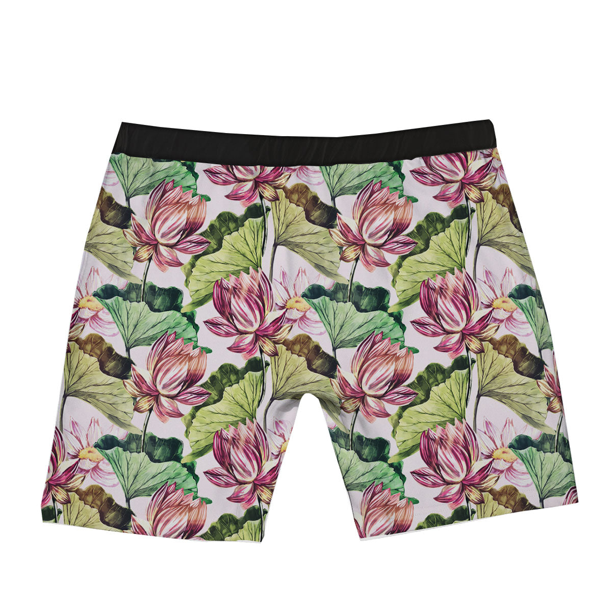 Lotus Pink Print Pattern Boxer Briefs-grizzshop