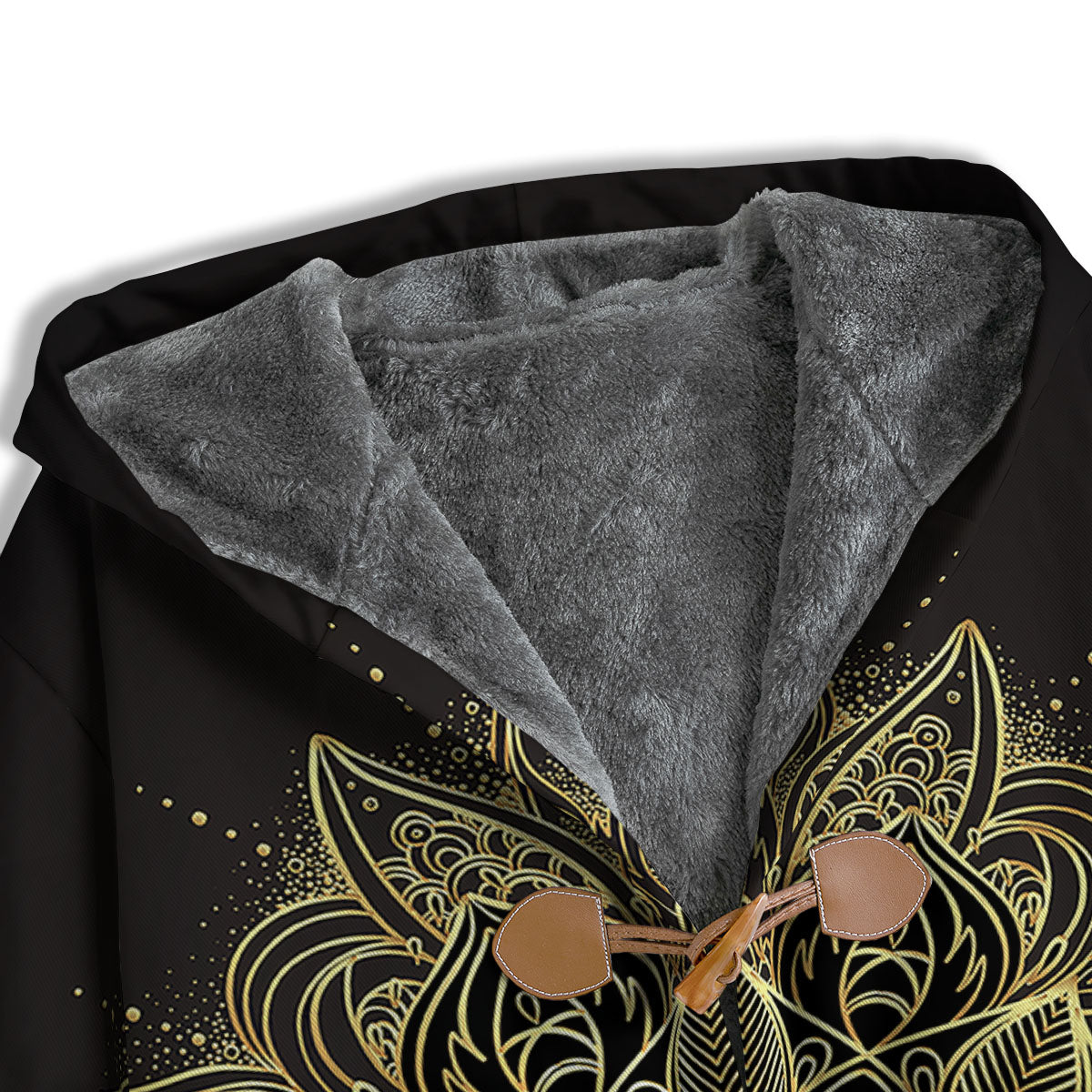Lotus Spiritual Golden Print Men's Windbreaker Jacket-grizzshop
