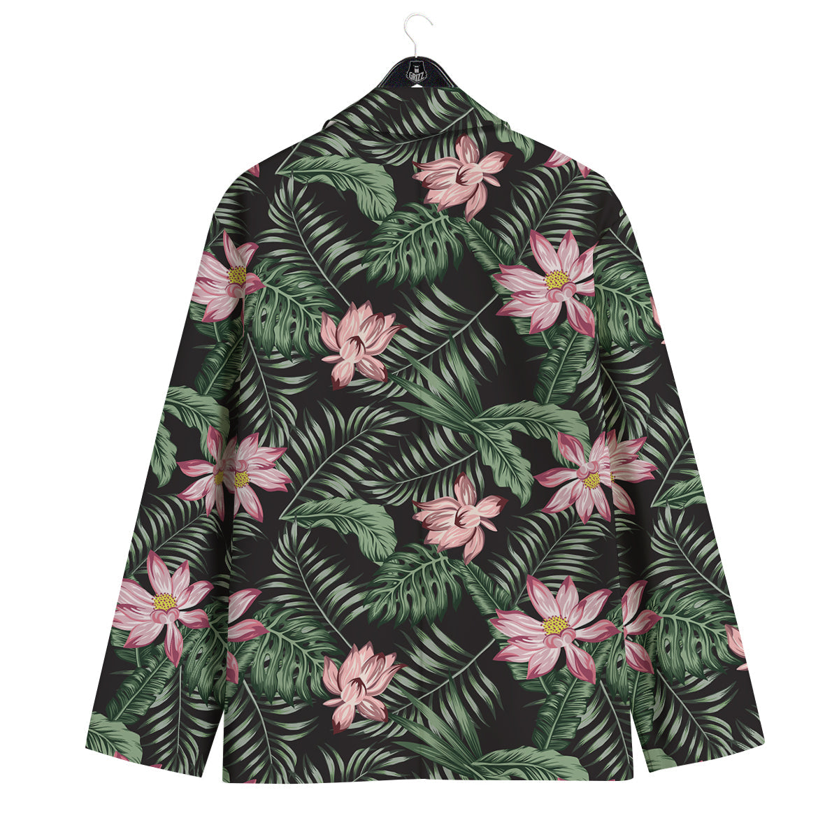 Lotus Tropical Print Pattern Men's Sport Coat-grizzshop