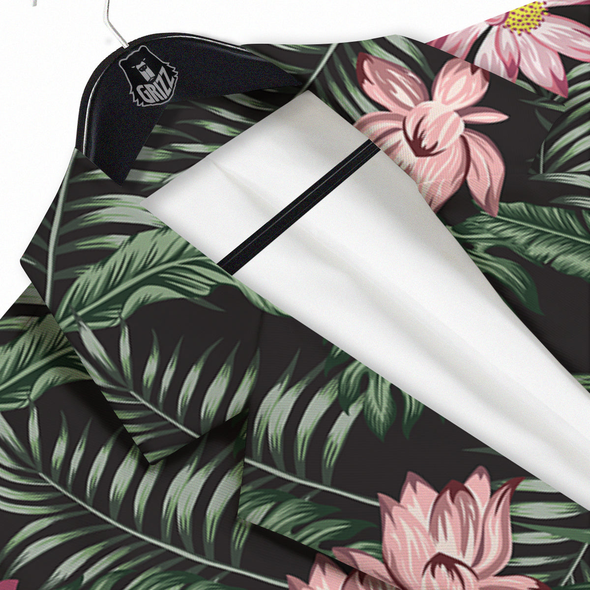 Lotus Tropical Print Pattern Men's Sport Coat-grizzshop