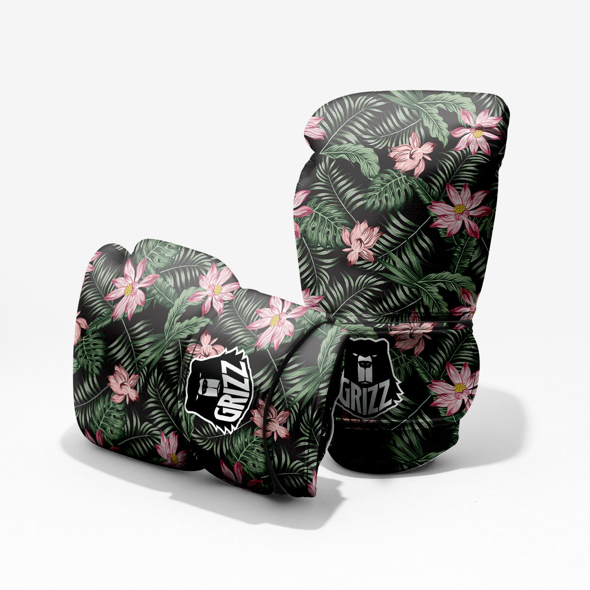 Lotus Tropical Print Pattern Pro Boxing Glove