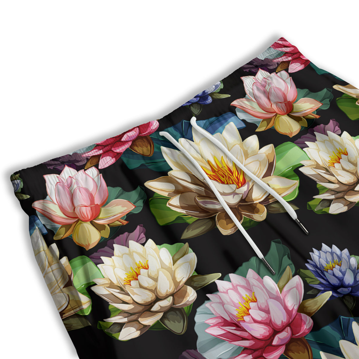Lotus Vintage Print Pattern Men's Athletic Shorts