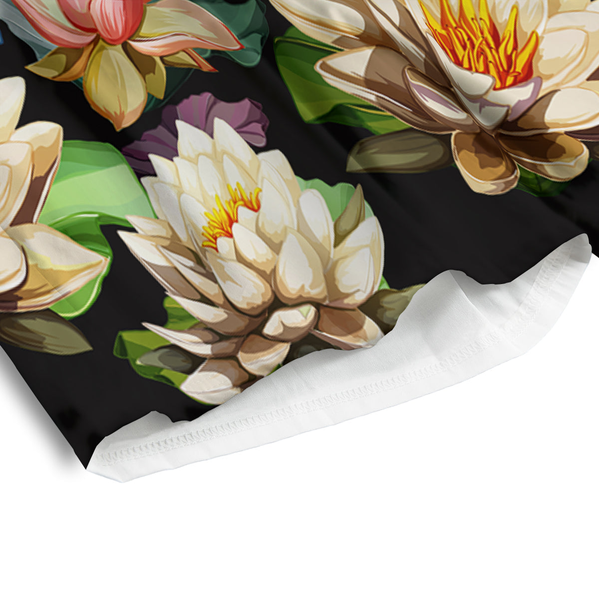 Lotus Vintage Print Pattern Men's Athletic Shorts
