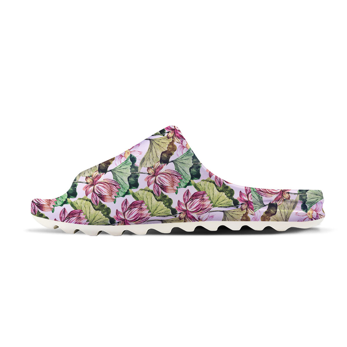 Lotus Pink Print Pattern Sandals-grizzshop