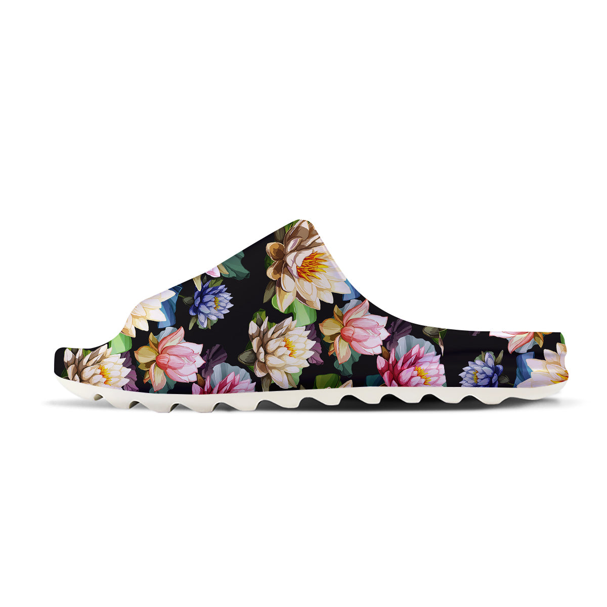 Lotus Vintage Print Pattern Sandals-grizzshop