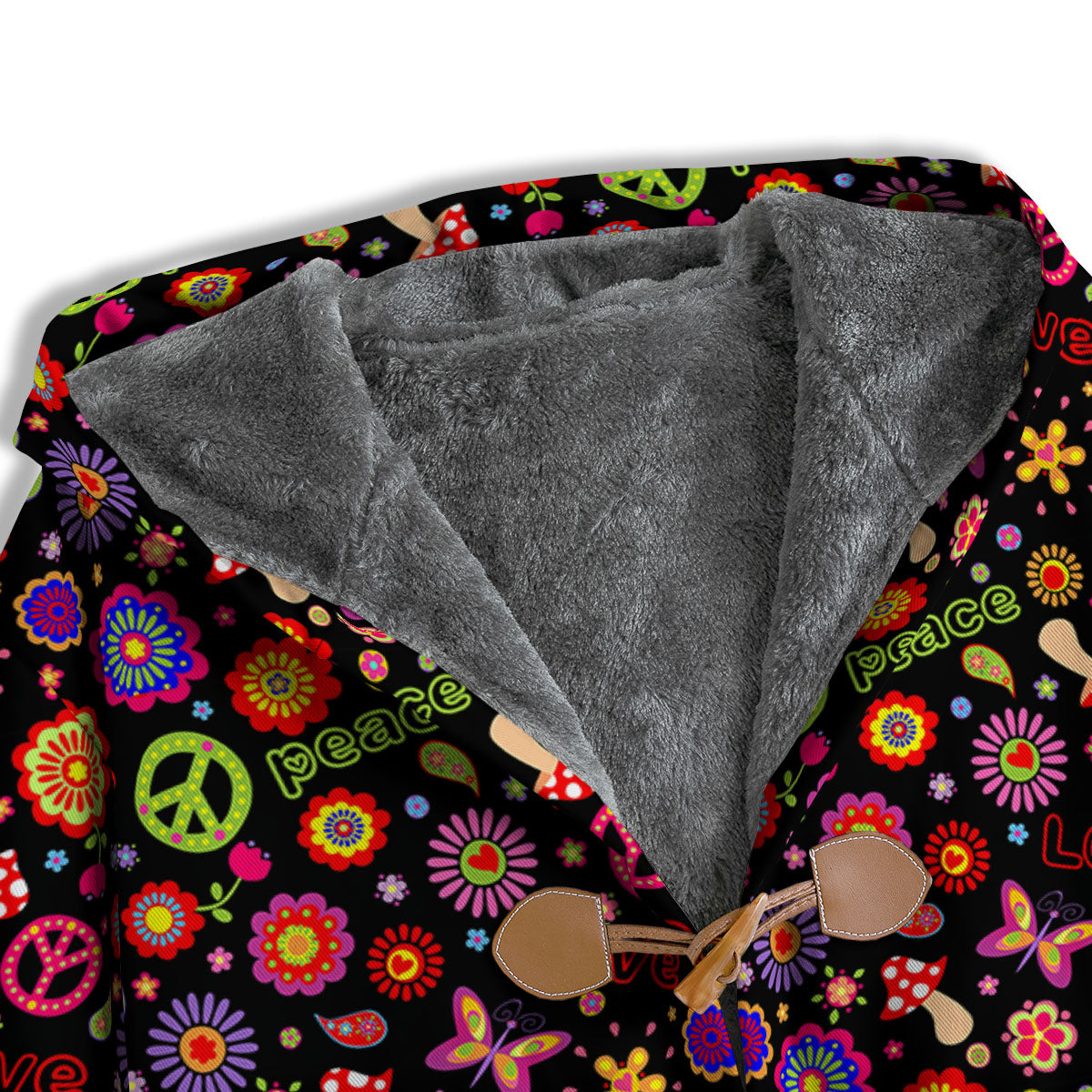 Love And Hippie Peace Sign Print Pattern Men's Windbreaker Jacket-grizzshop
