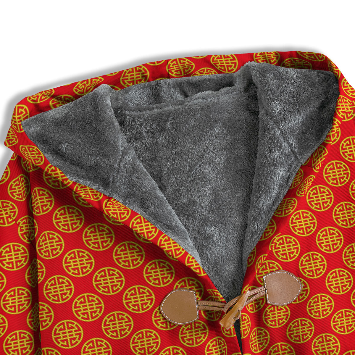 Lu Symbol Chinese Print Pattern Men's Windbreaker Jacket-grizzshop