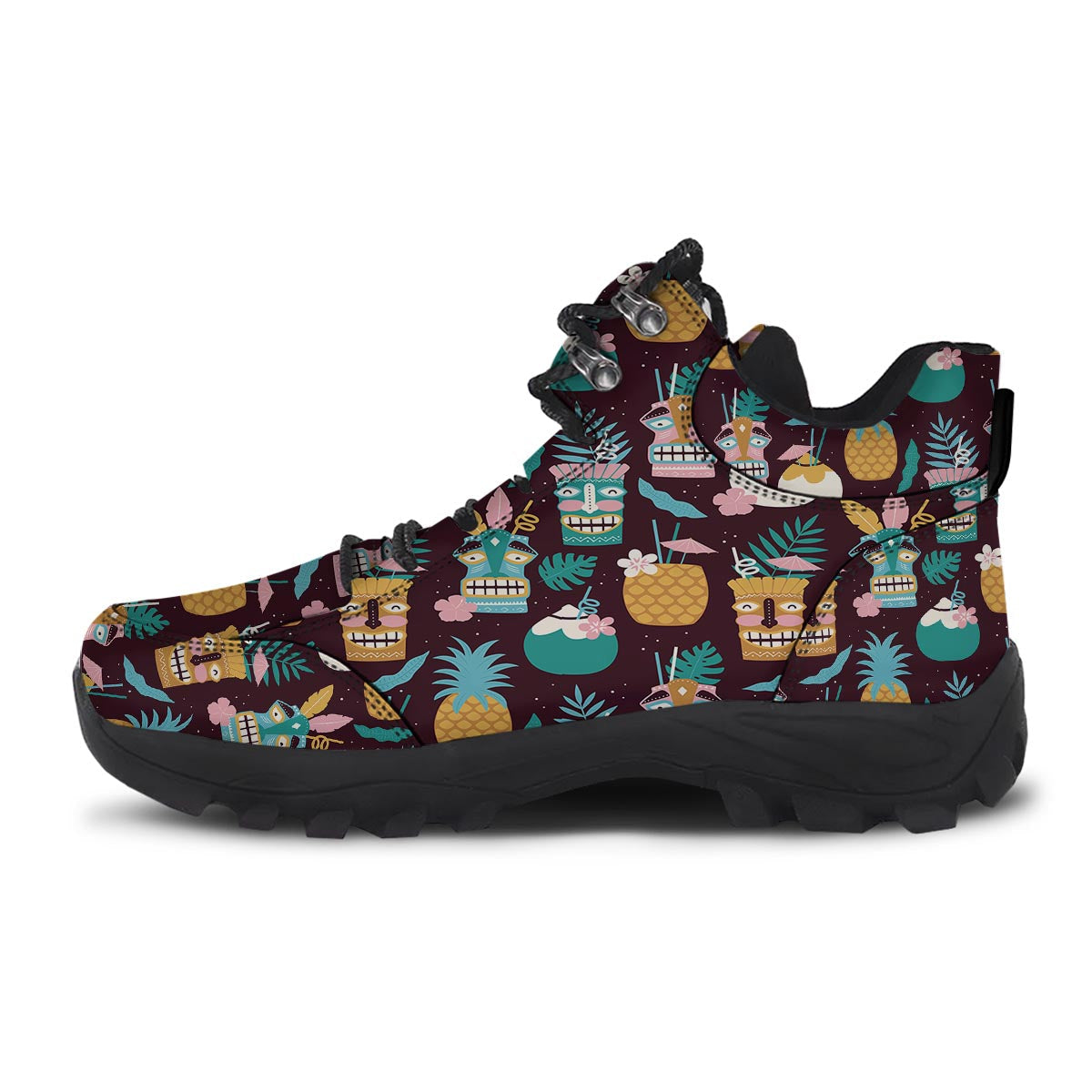 Luau Tiki Print Pattern Hiking Shoes-grizzshop