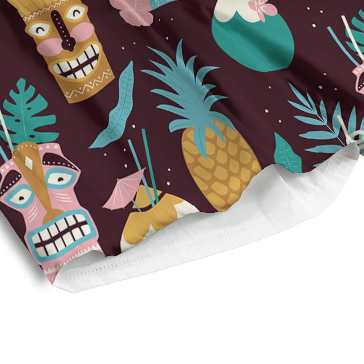 Luau Tiki Print Pattern Men's Athletic Shorts