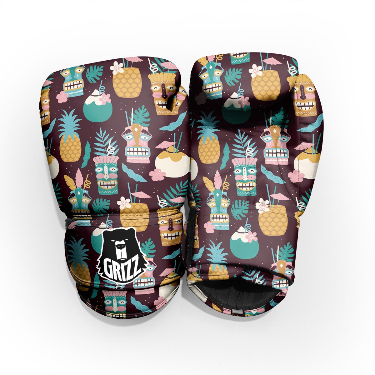Luau Tiki Print Pattern Pro Boxing Glove
