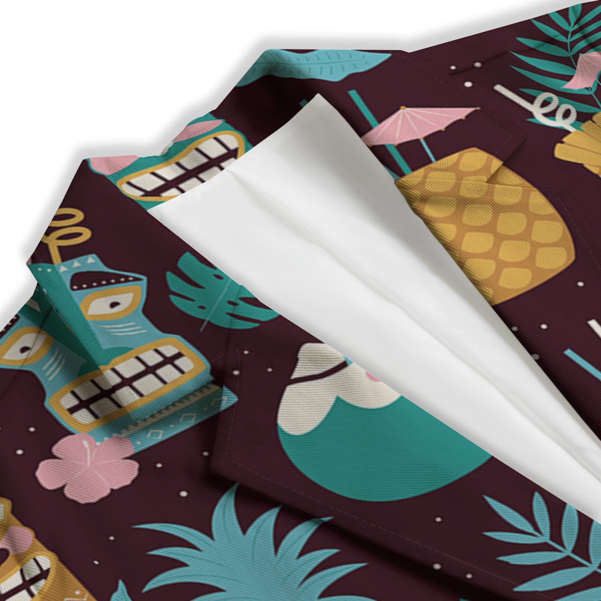 Luau Tiki Print Pattern Women's Blazer-grizzshop