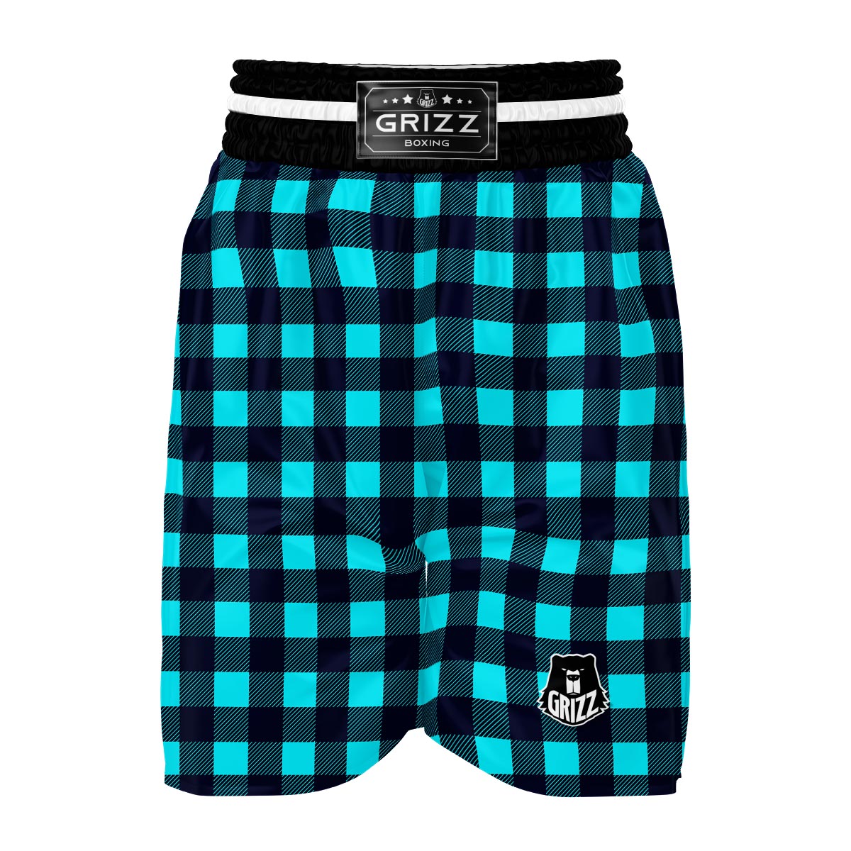 Lumberjack Blue Pattern Print Boxing Shorts-grizzshop