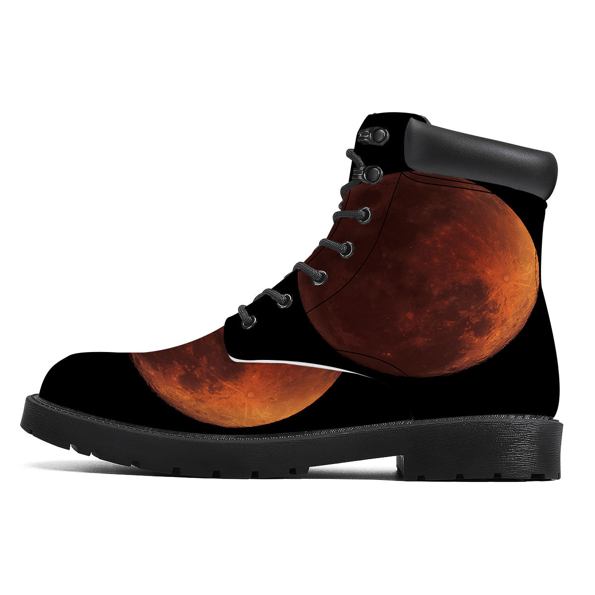 Lunar Cycle Eclipse Print Boots-grizzshop
