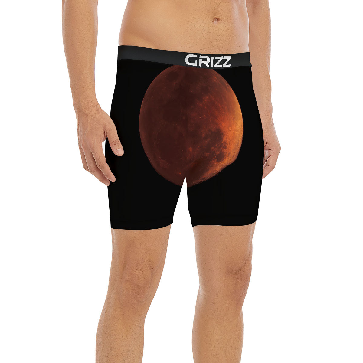 Lunar Cycle Eclipse Print Boxer Briefs-grizzshop