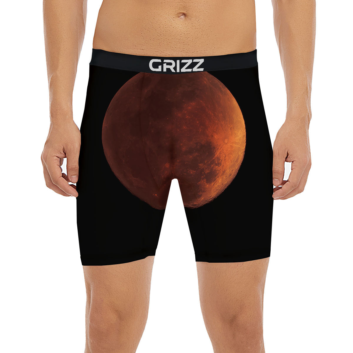 Lunar Cycle Eclipse Print Boxer Briefs-grizzshop
