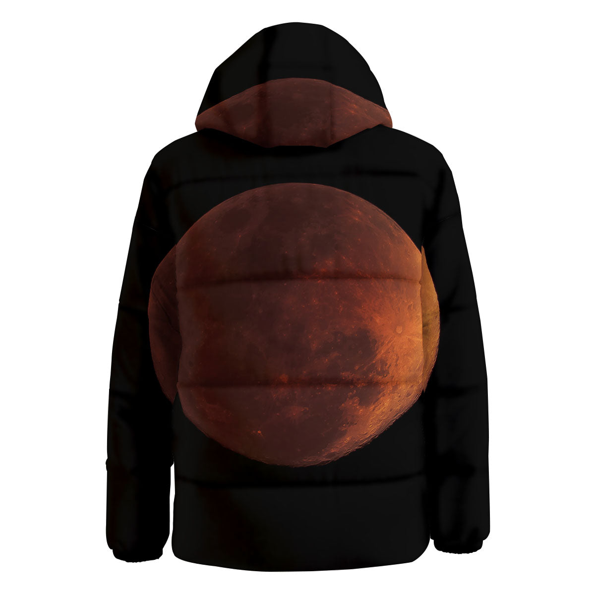 Lunar Cycle Eclipse Print Down Jacket-grizzshop