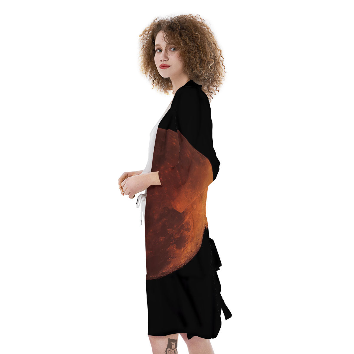 Lunar Cycle Eclipse Print Kimono-grizzshop