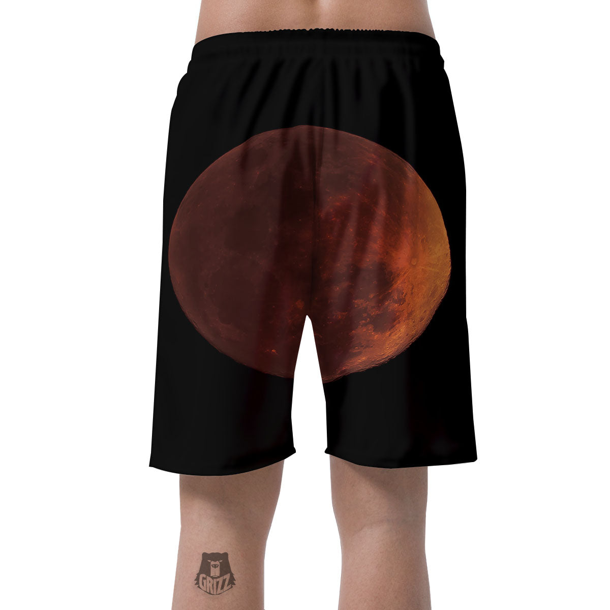 Lunar Cycle Eclipse Print Men's Shorts-grizzshop