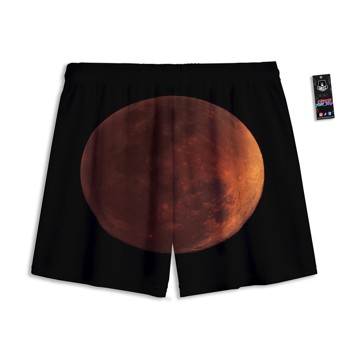 Lunar Cycle Eclipse Print Mesh Shorts