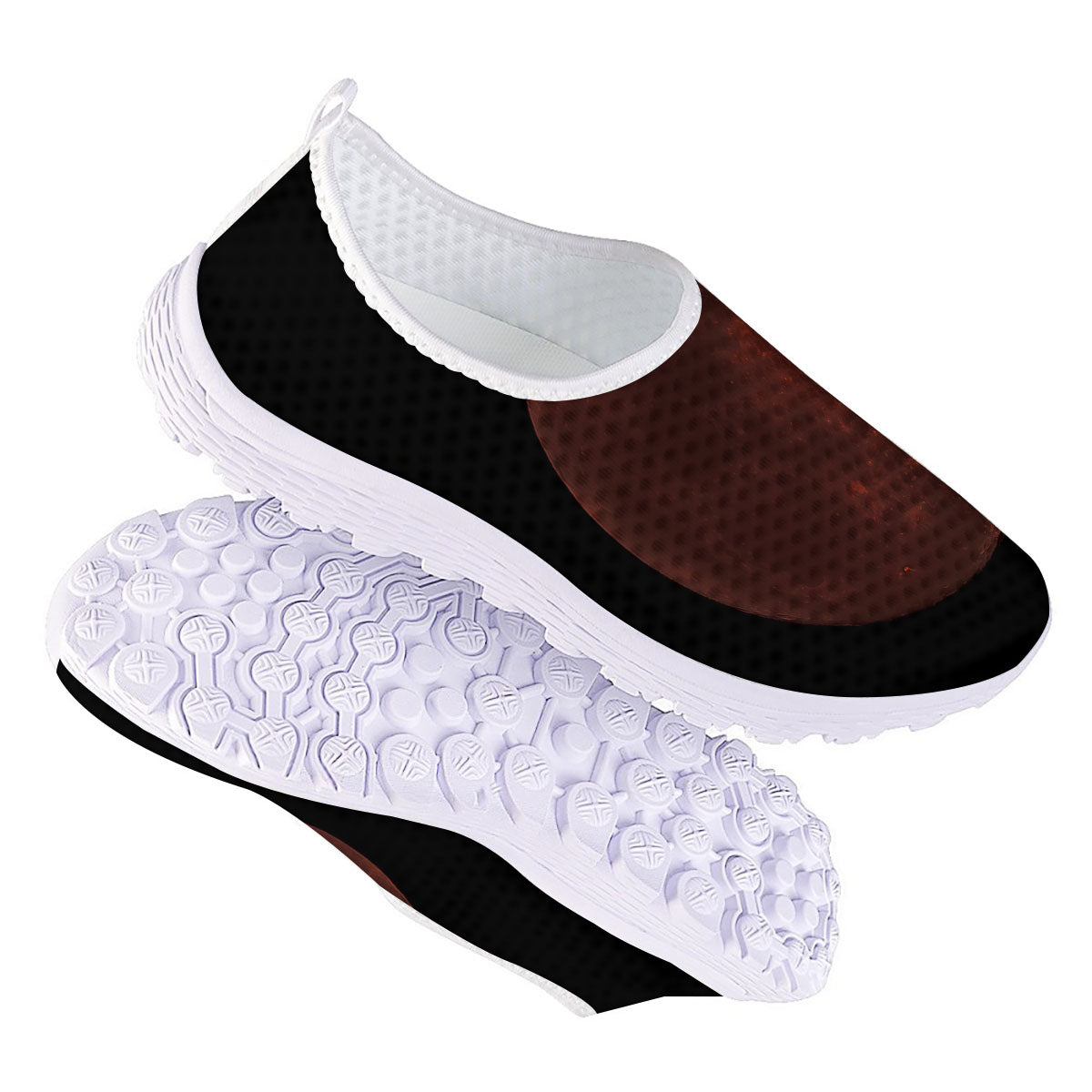 Lunar Cycle Eclipse Print Nurse Shoes-grizzshop