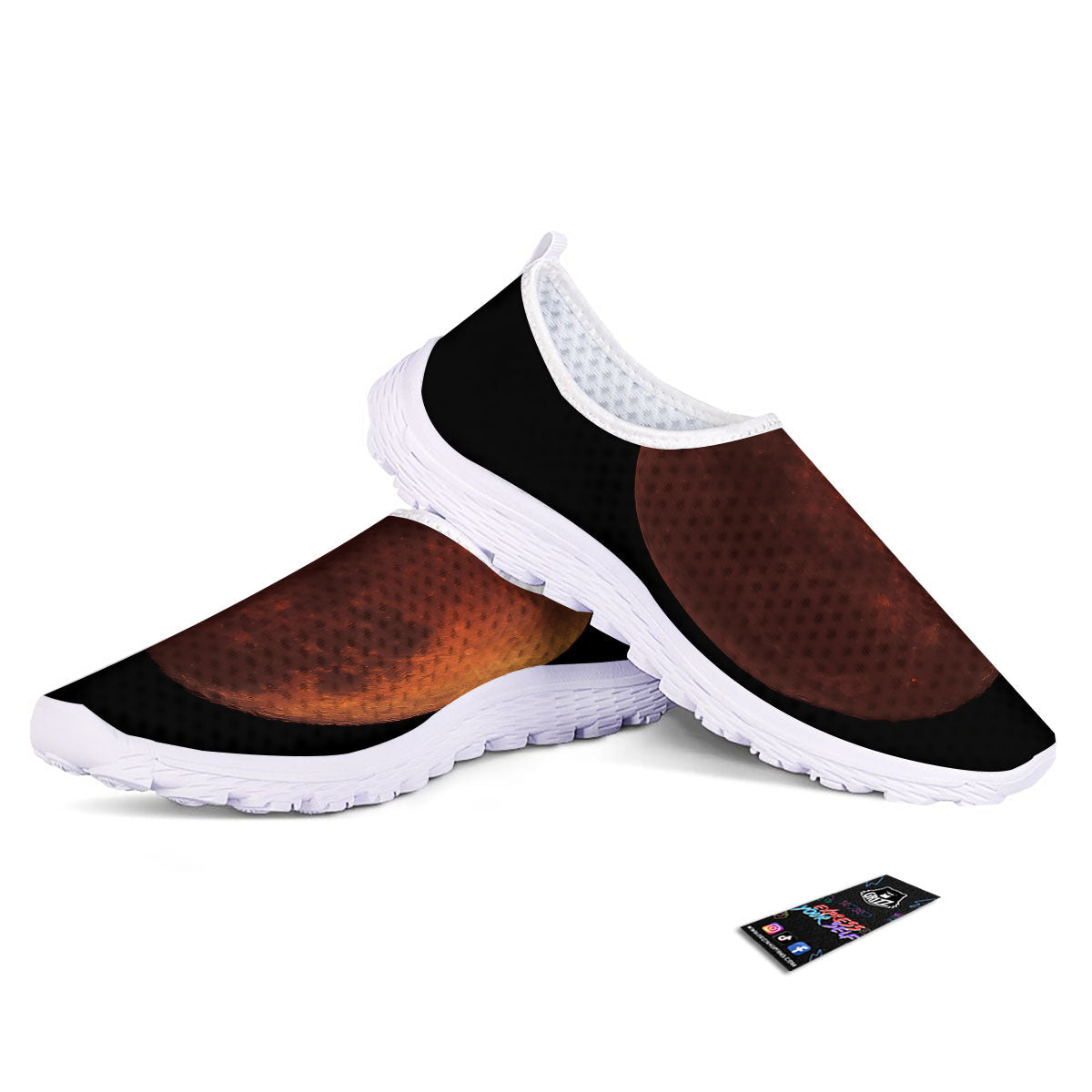 Lunar Cycle Eclipse Print Nurse Shoes-grizzshop