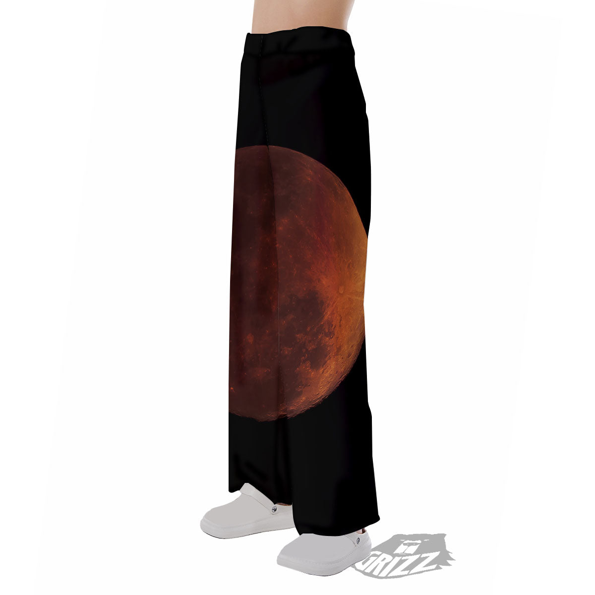 Lunar Cycle Eclipse Print Pajama Pants-grizzshop