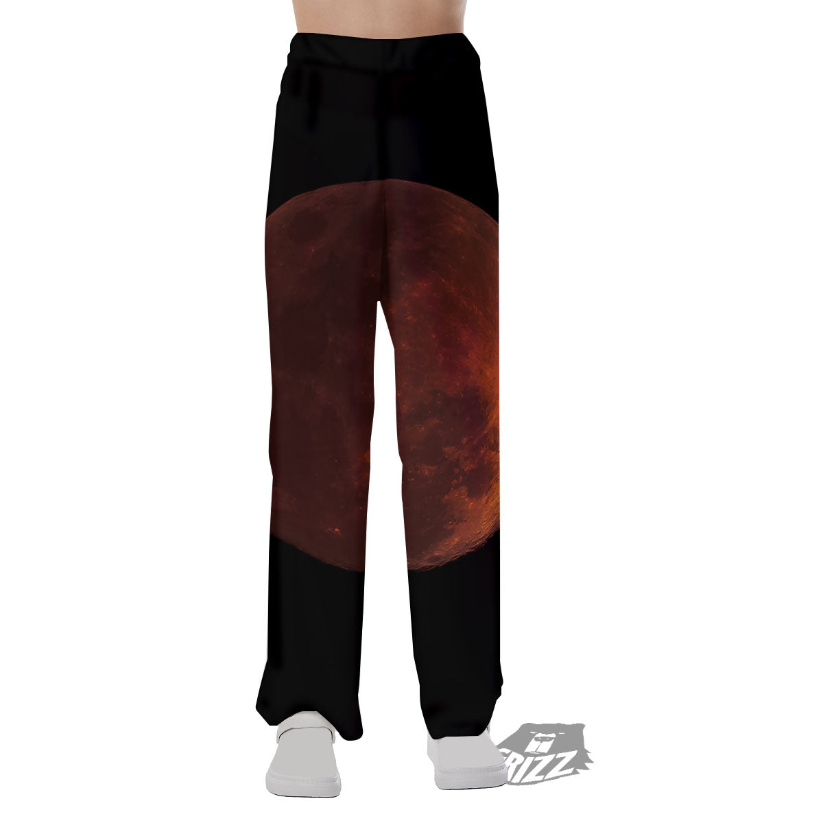 Lunar Cycle Eclipse Print Pajama Pants-grizzshop