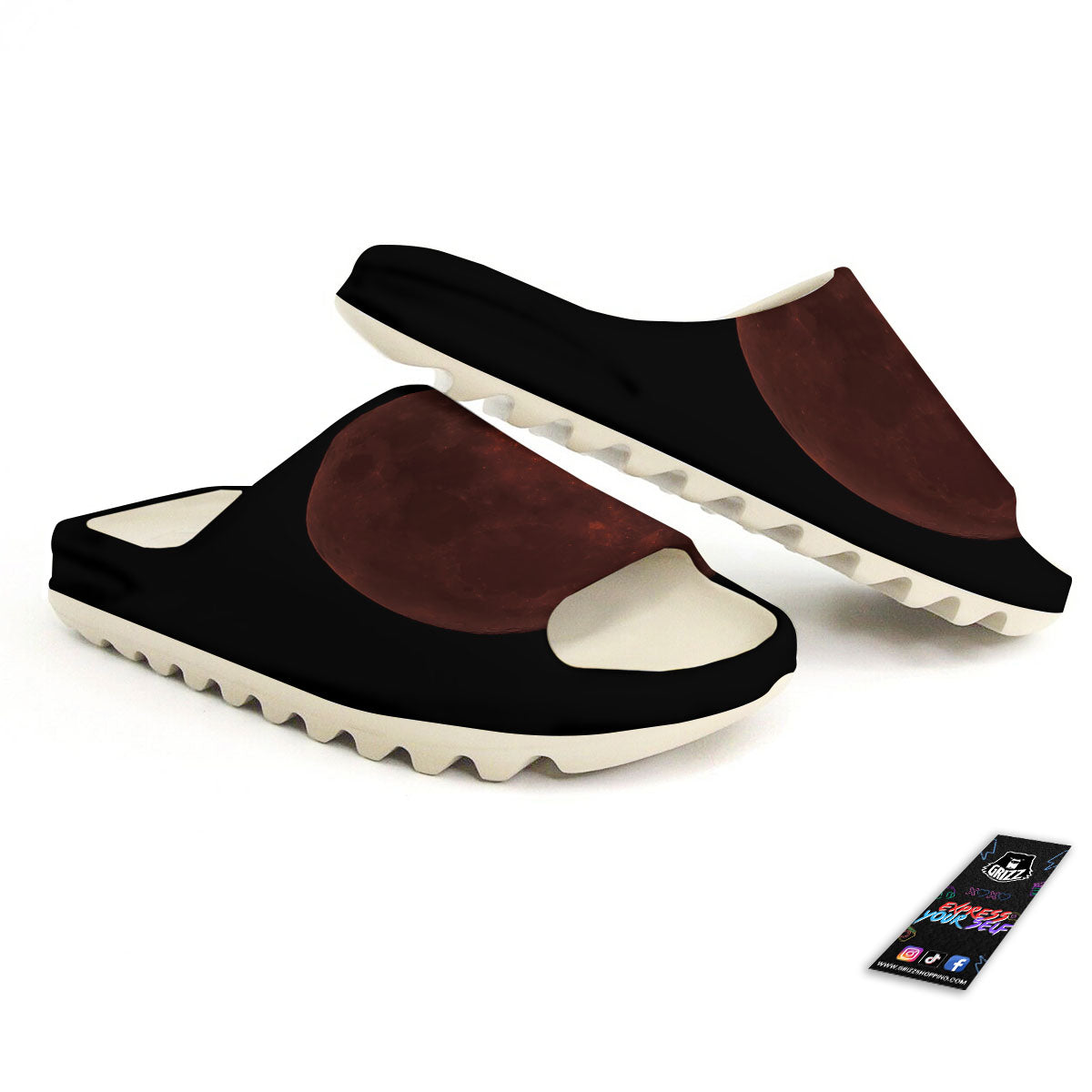 Lunar Cycle Eclipse Print Sandals-grizzshop