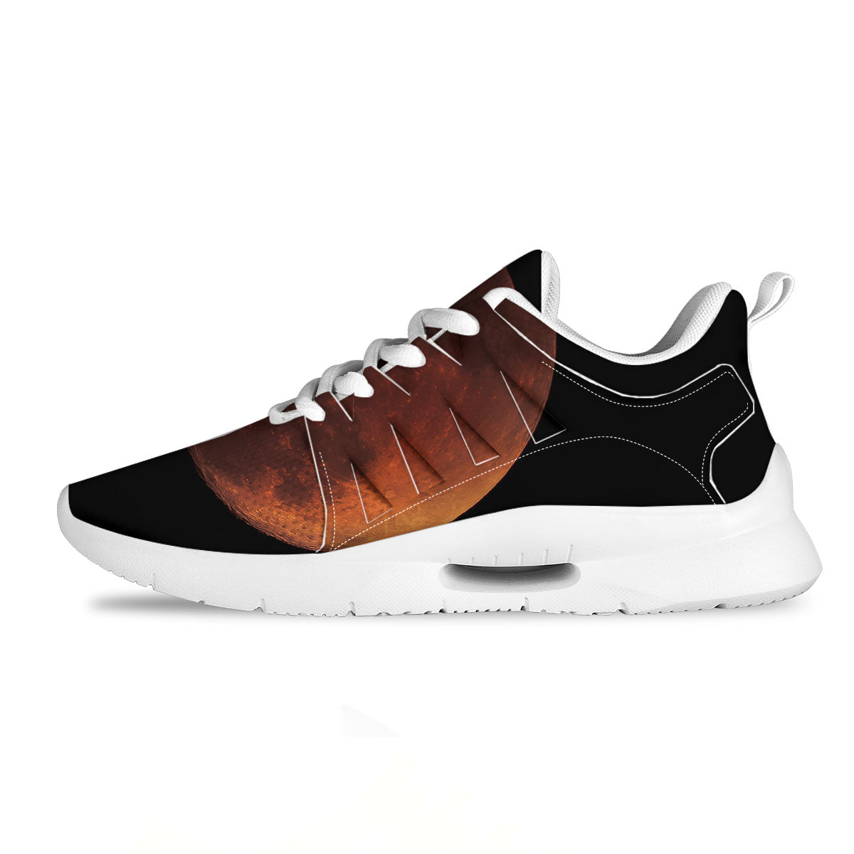Lunar Cycle Eclipse Print Tennis Shoes-grizzshop