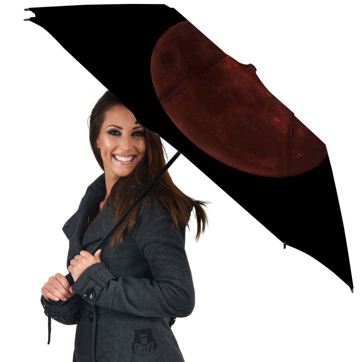 Lunar Cycle Eclipse Print Umbrella-grizzshop