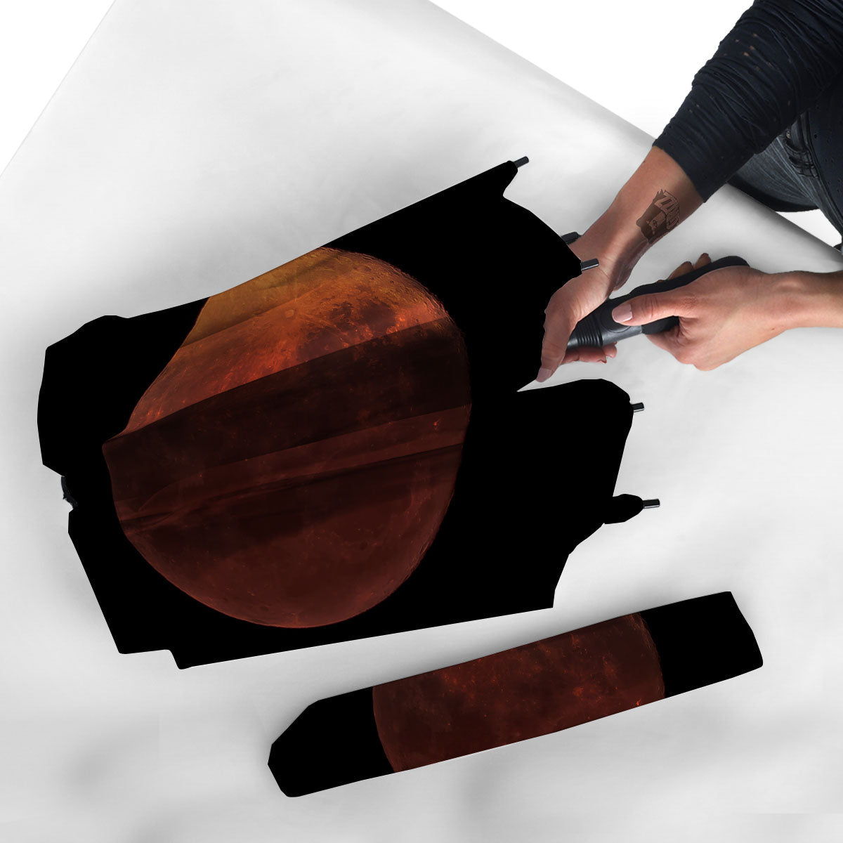 Lunar Cycle Eclipse Print Umbrella-grizzshop